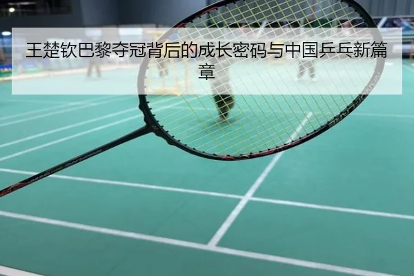 王楚钦巴黎夺冠背后的成长密码与中国乒乓新篇章